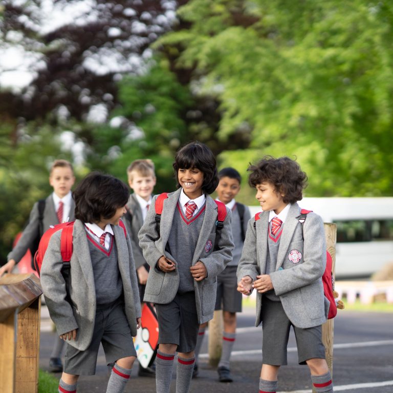 boys walking home