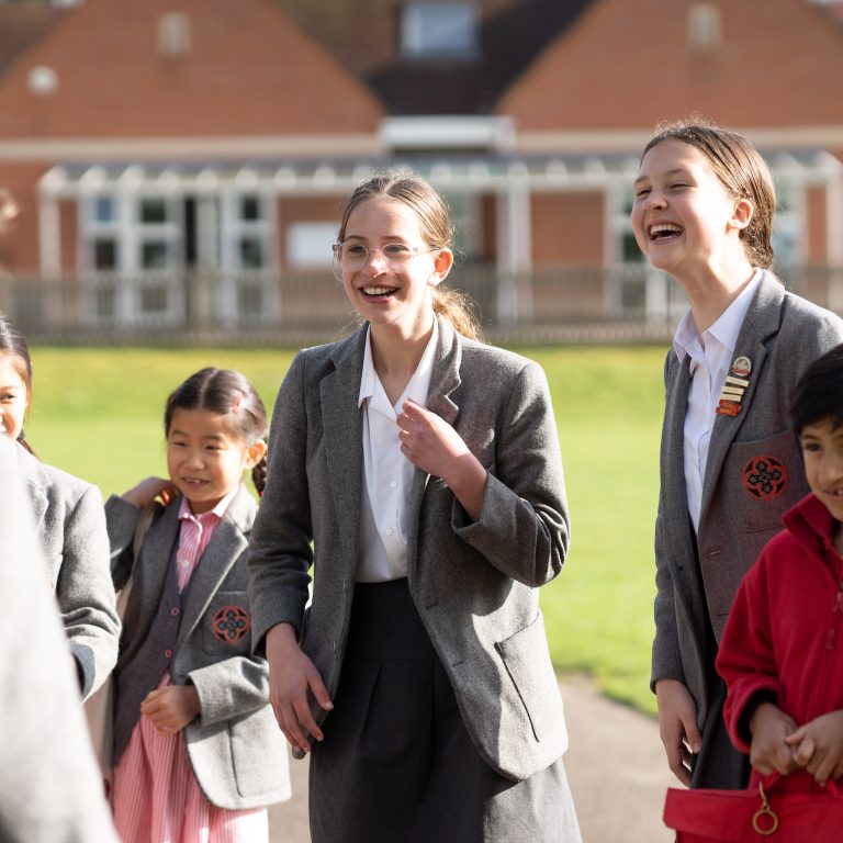 students laughing