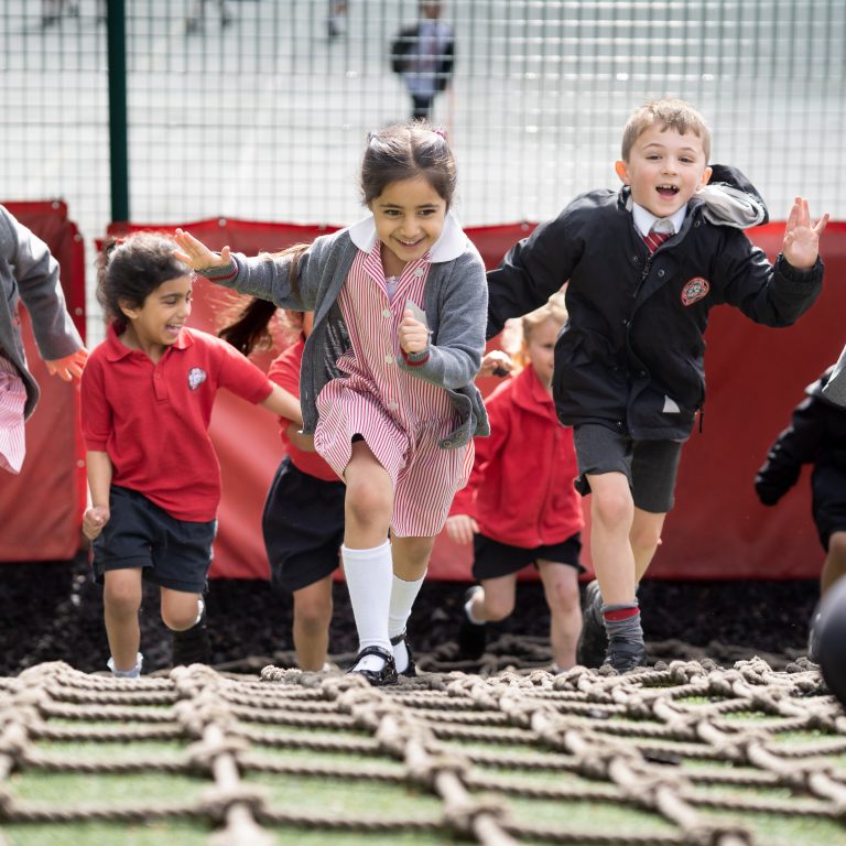 students running