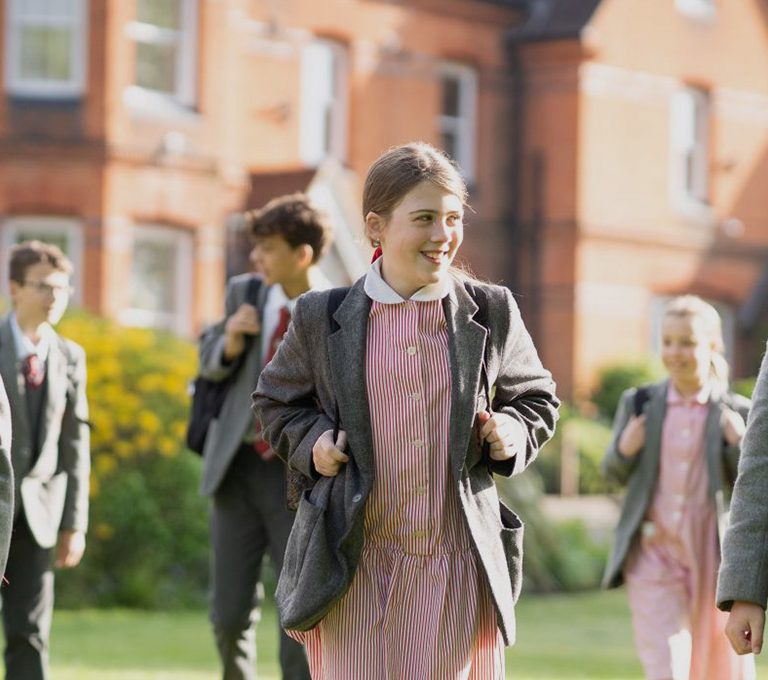 Students walking home