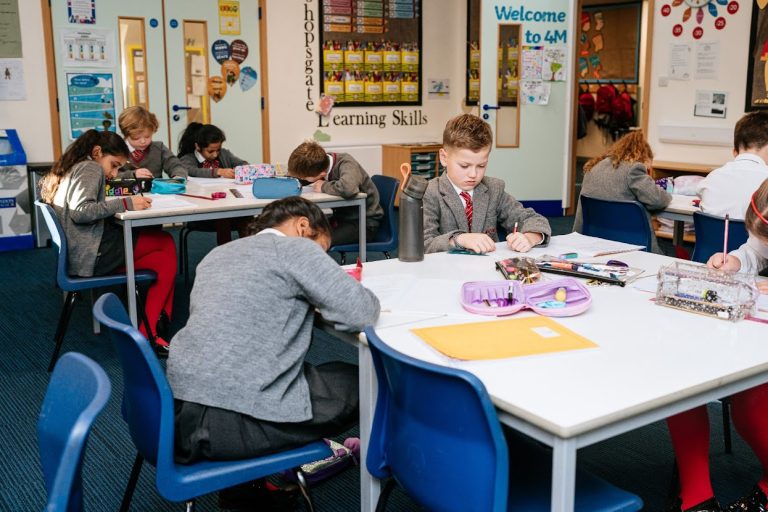 students sat in the classroom