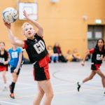 girls playing netball