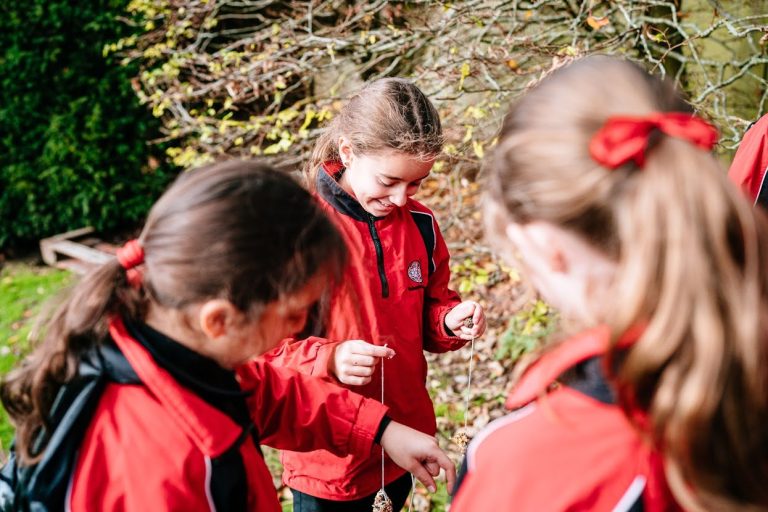 students with conkers